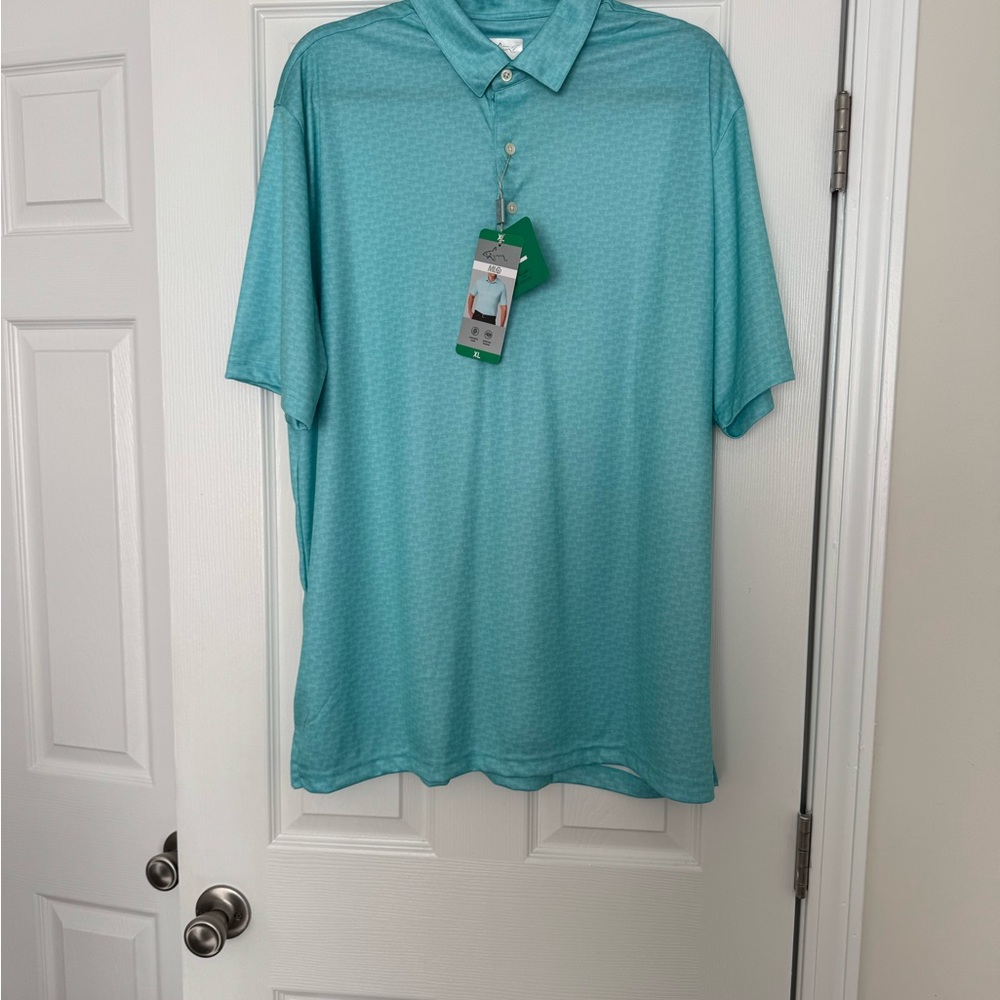 Greg Norman Men's Blue Polo Shirt